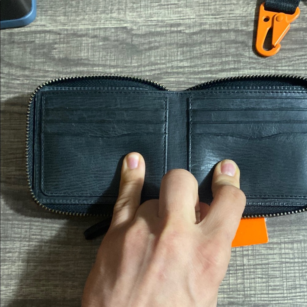 Superdry Black Textured Leather Wallet - Picture 2 of 3